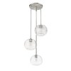 Z-Lite Harmony 3 Light Pendant, Brushed Nickel & Clear 486P10-3R-BN